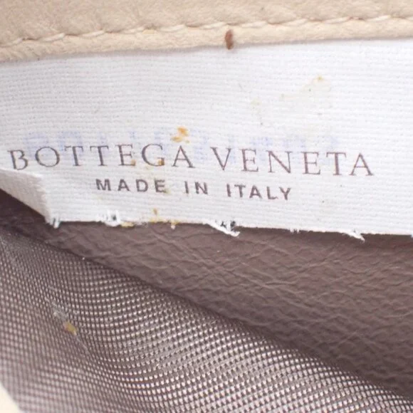 BOTTEGA VENETA Intrecciato Zip Around Long Wallet Embossing Leather Whit 63AA183 - Picture 7 of 13